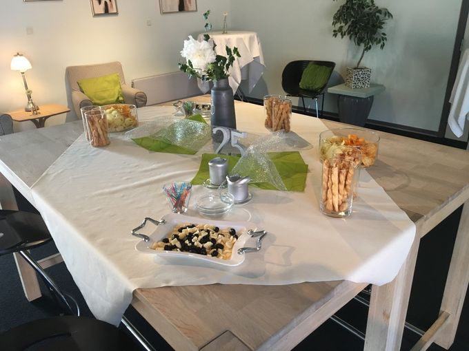 Velkomst chips i foyer.